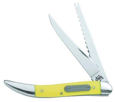 CASE XX POCKET KNIFE YELLOW SYNTHETIC FISHING KNIFE
