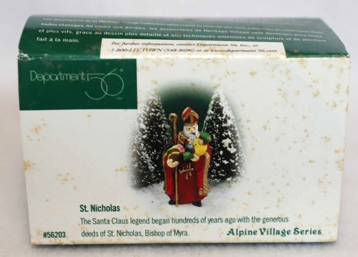 DEPT 56 ST. NICHOLAS 56203 ALPINE VILLAGE CHRISTMAS