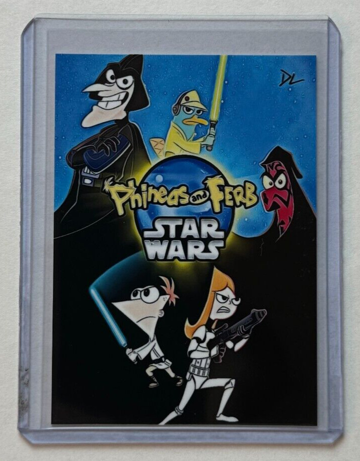 Phineas And Ferb Limited Edition Artist Signed “Star Wars” Trading Card 2/10