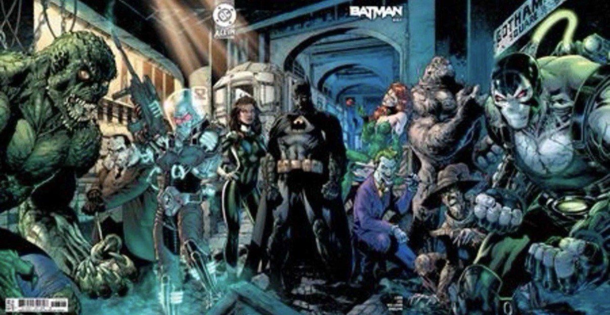 Batman #163 Cover E Jim Lee & Scott Williams Batman Connecting Gatefold Variant