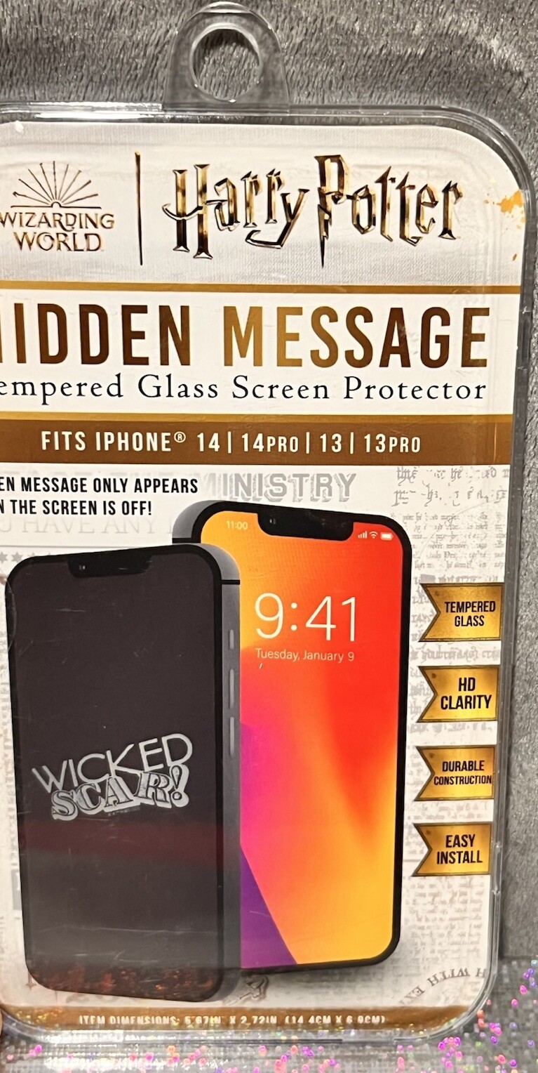 Harry Potter Hidden Message Tempered Glass Screen Protector Iphone 14 Pro 13 Pro