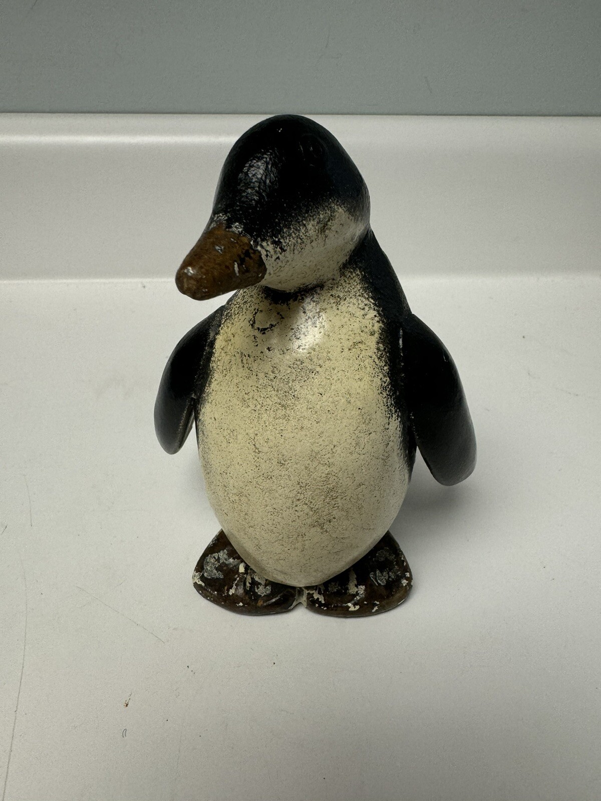 Antique 1920’s Hand Carved & Painted Wood Penguin Figurine
