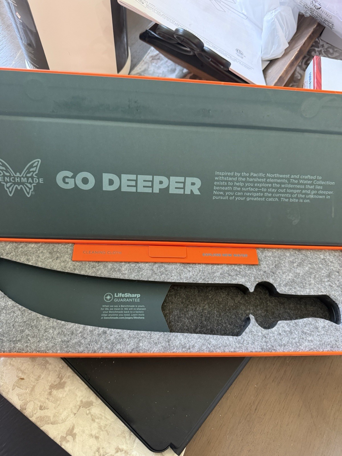 Benchmade Fishcrafter Water Collection 18020 9in Fixed Blade Clip Point Knife