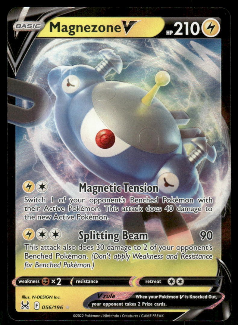 Pokemon Cards Magnezone V 056/196 Lost Origin Holo V Rare NM *3