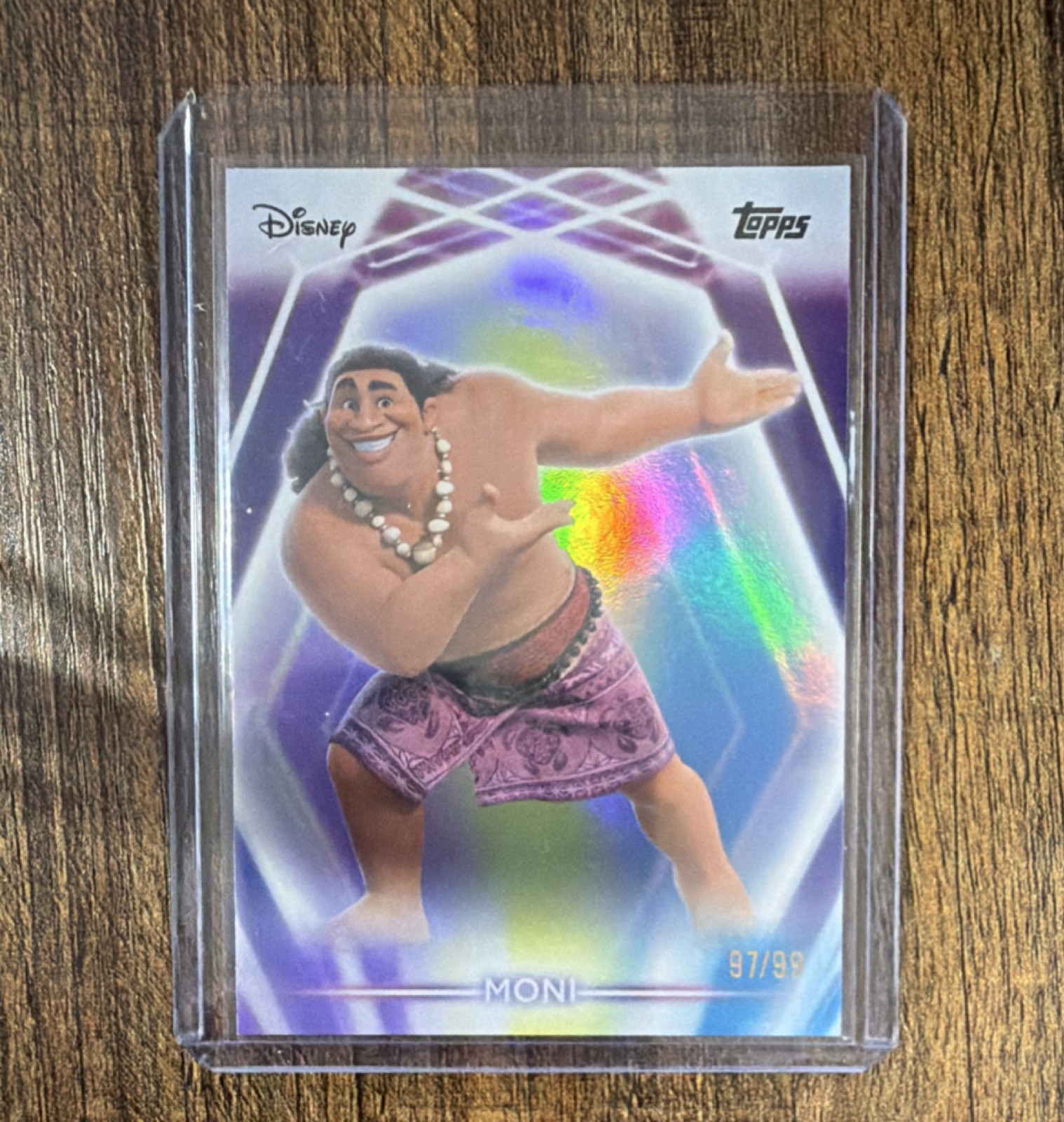 Topps 2026 Neon Disney. Moni Serial Numbered Trading Card #97/99