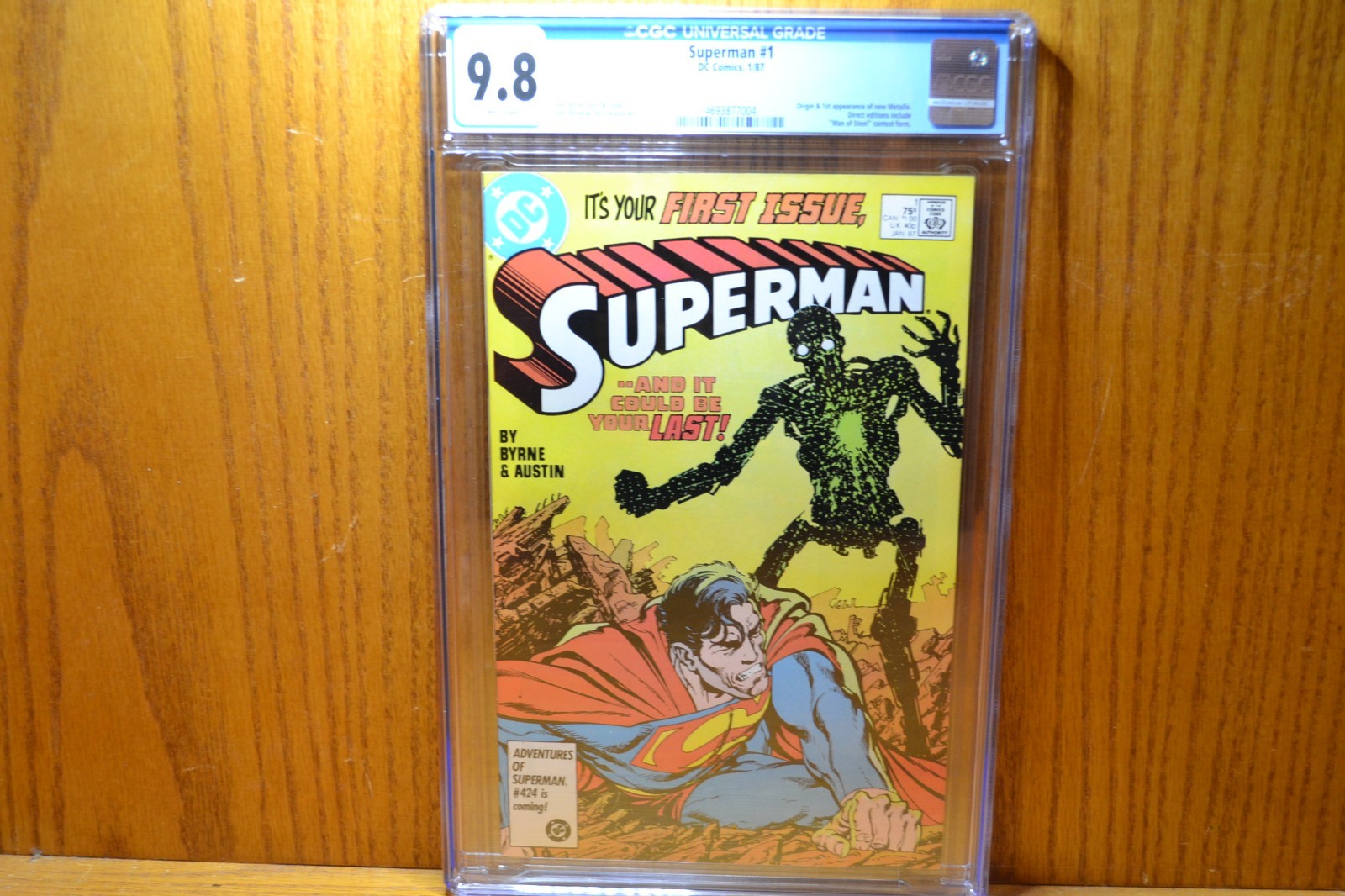 Superman 1D CGC 9.8 1987 4490784013 white pages