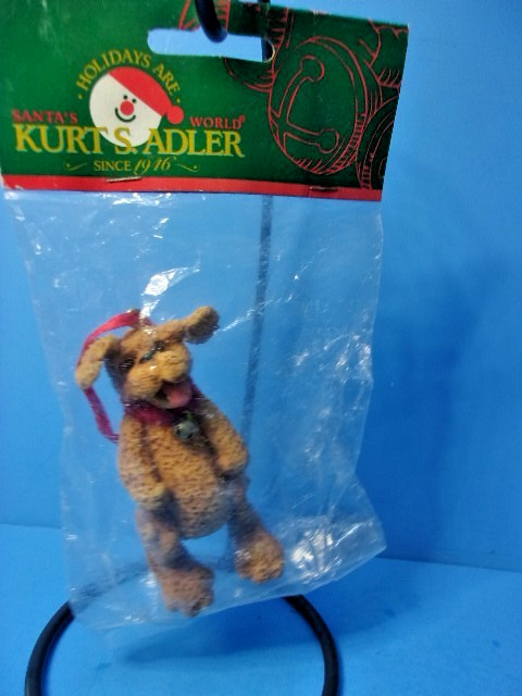 Vintage Kurt Adler Jointed Golden Retriever Puppy Dog Christmas Ornament NOS