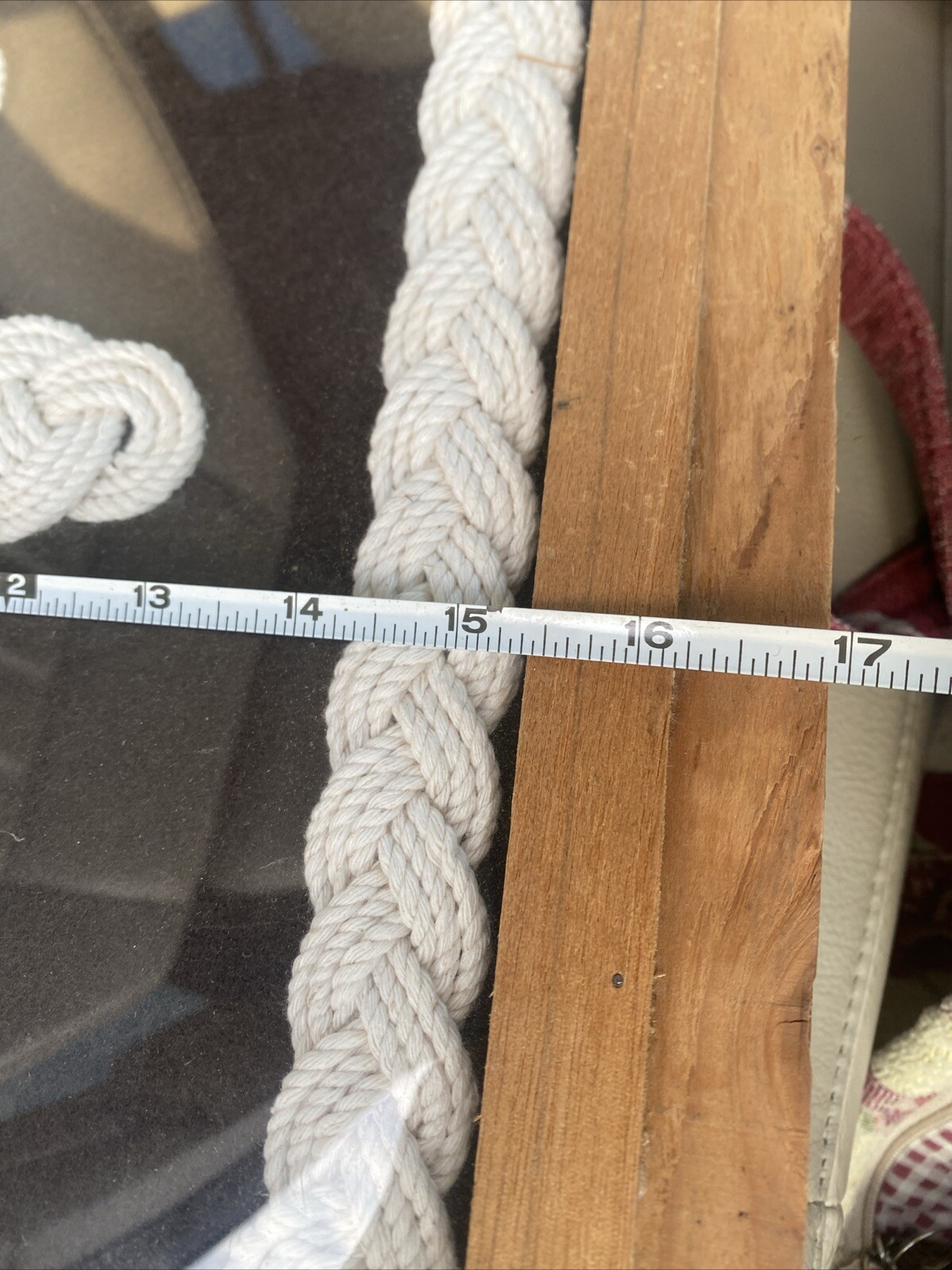 Nautical Star Embroidered Border Sailing Hanging Picture Frame 17”x17” Farmhouse