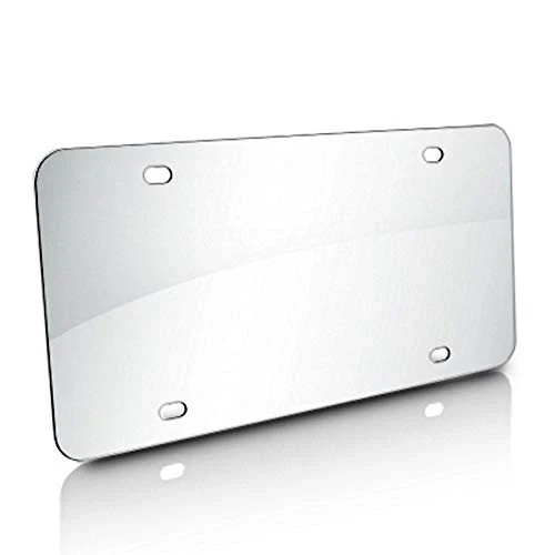 Blank Stainless Steel Mirror Chrome License Plate – 12″ x 6″