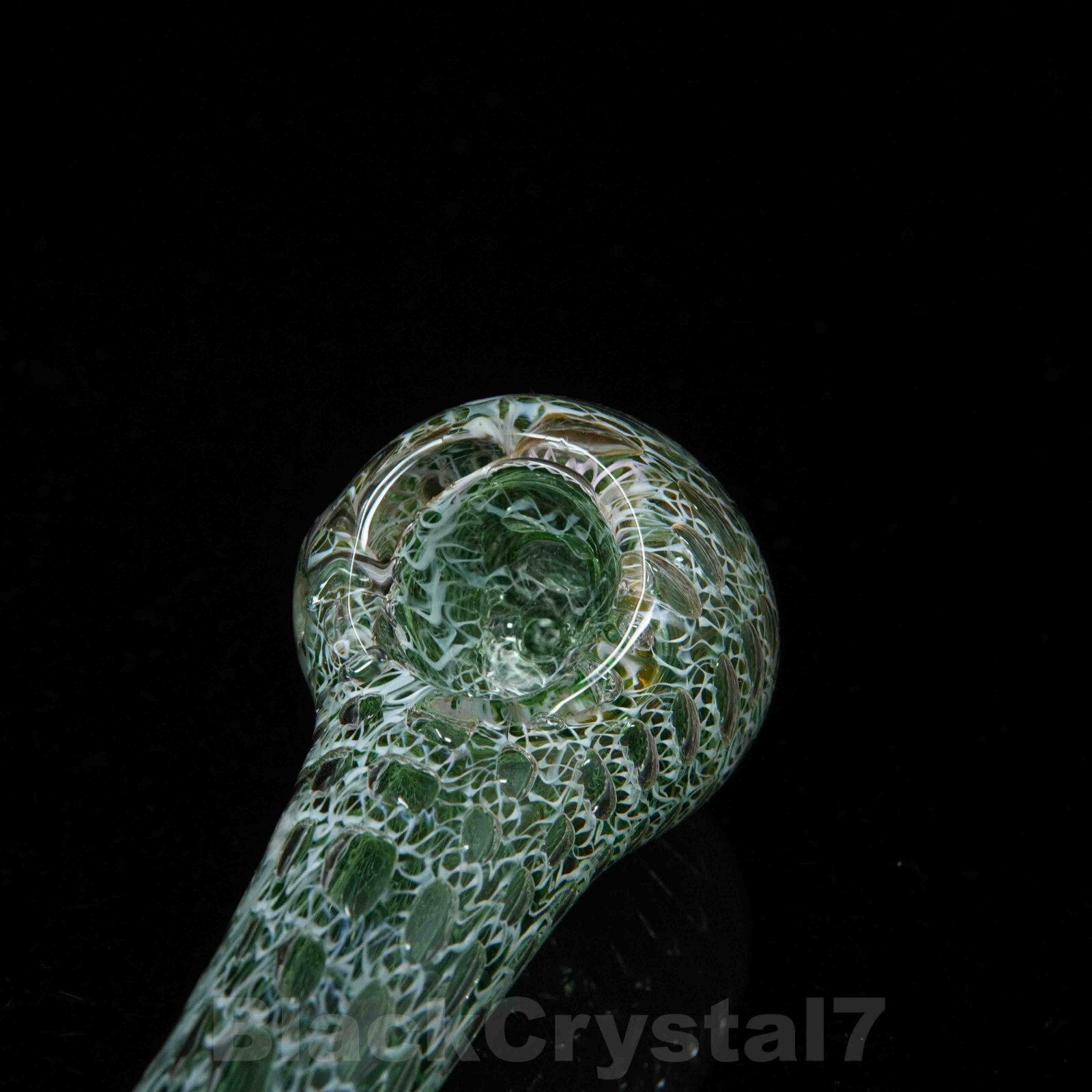 4.5 in Handmade Green Emerald Gemstones Style Tobacco Smoking Bowl Glass Pipes