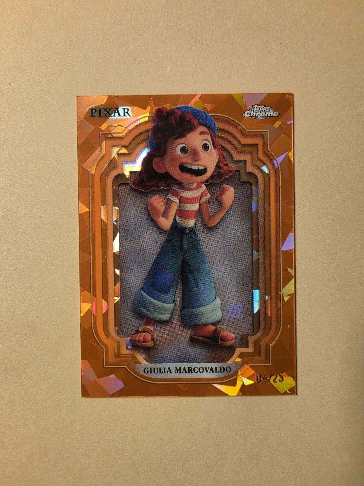 2024 Topps Chrome Disney Giulia Marcovaldo /25 Orange Refractor Sapphire #180