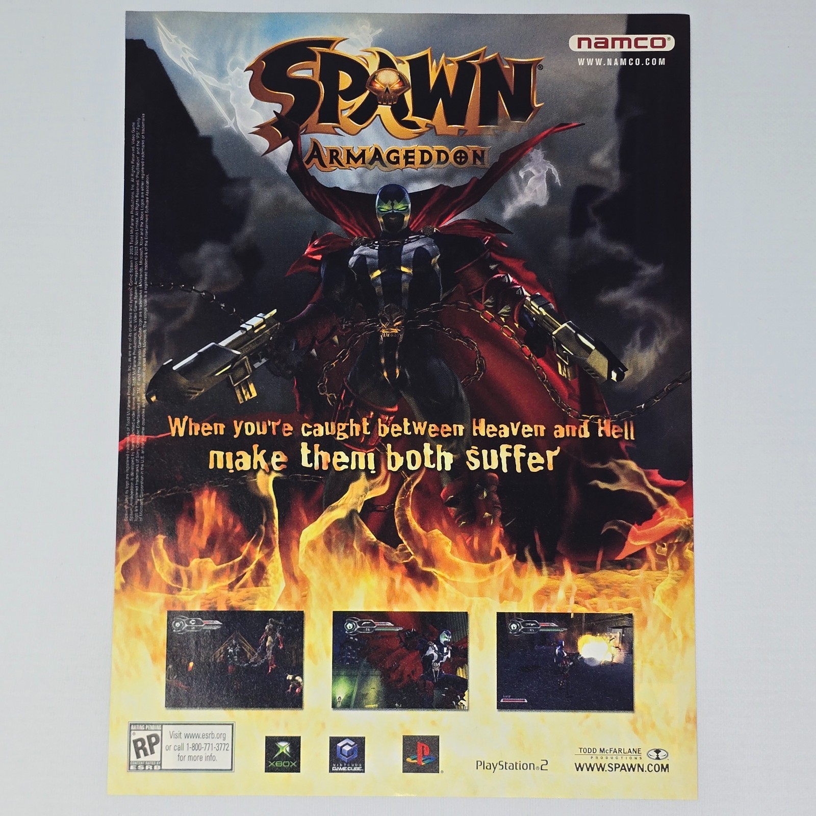 Spawn Armageddon GameCube Xbox PS2 Authentic Magazine Ad