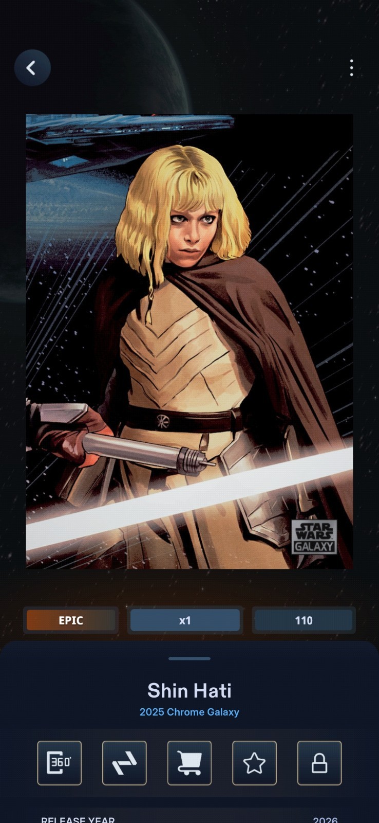 2025 Topps Chrome Galaxy *DIGITAL* Shin Hati Art Puzzle Card