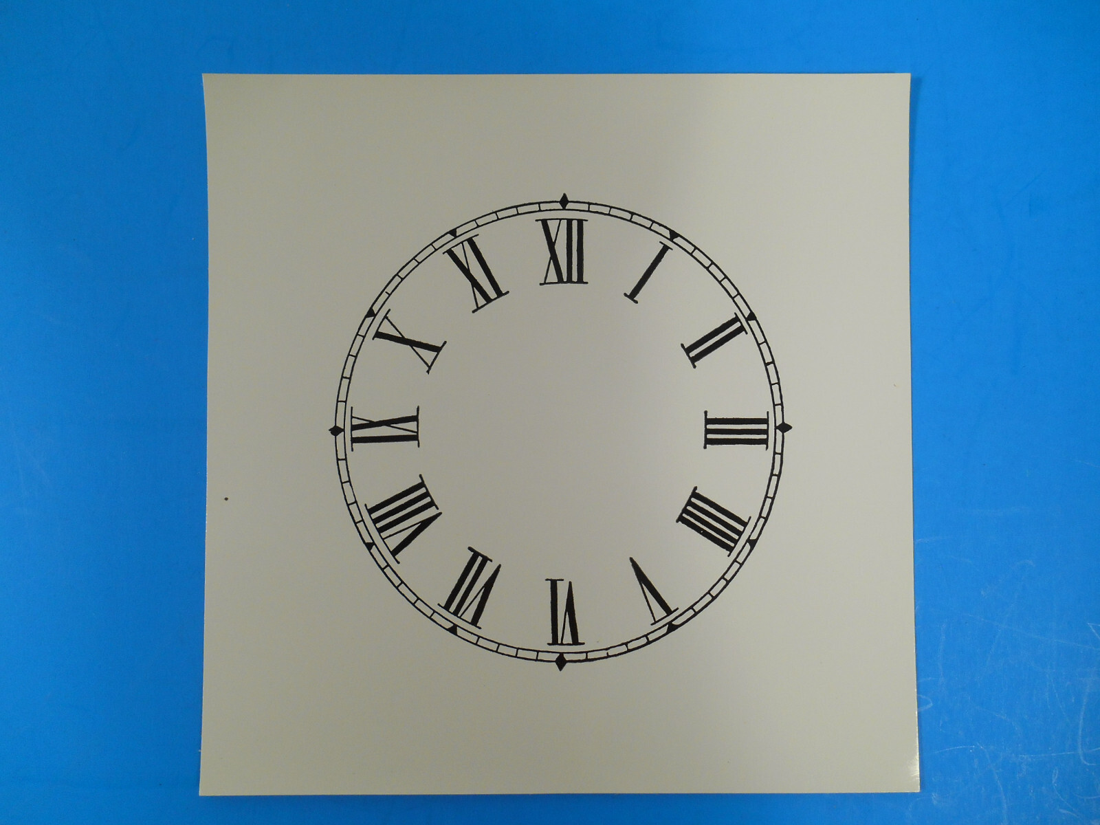 Replacement Clock Face Paper Card Stock Glossy 4-1/4″ Roman Numerals
