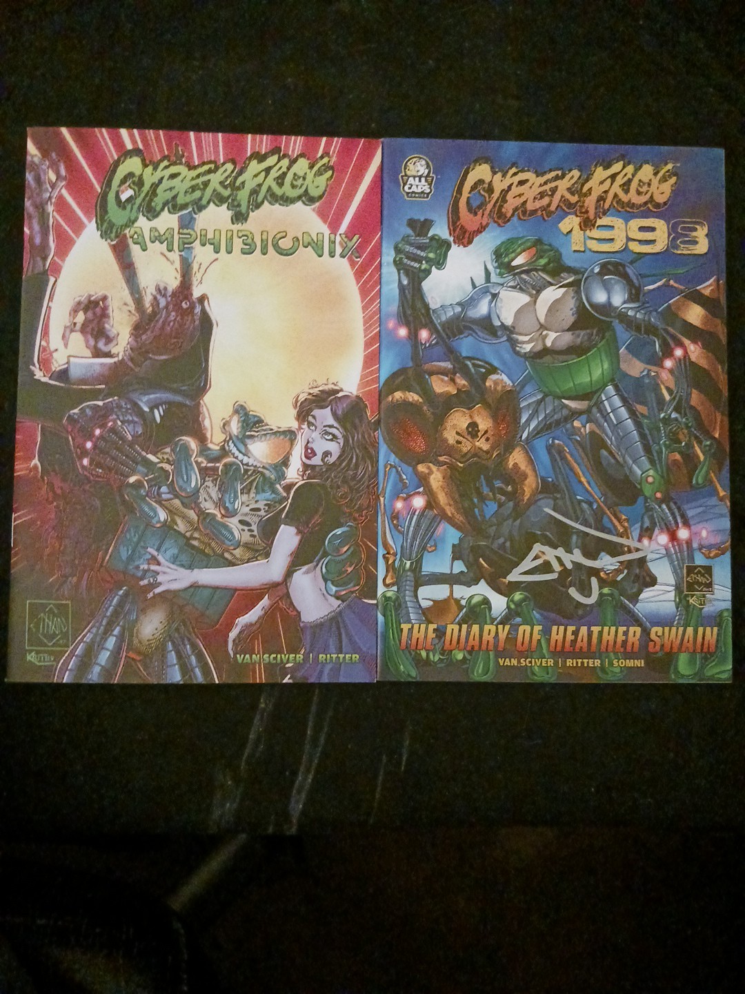 ComicsGate Lot Four Sciver CYBERFROG Ya Boi Zack Novel Iron Sights Two Ashcans