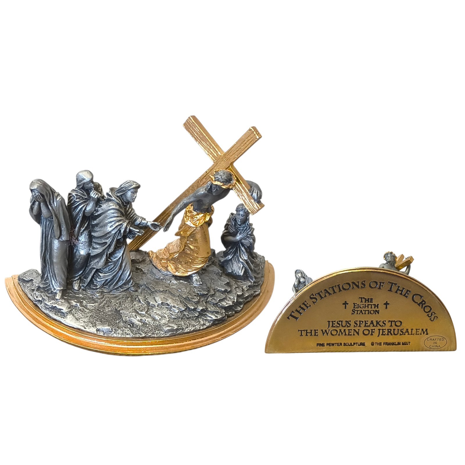 Franklin Mint Stations of the Cross 8 St -JESUS SPEAKS TO THE WOMEN OF JERUSALEM