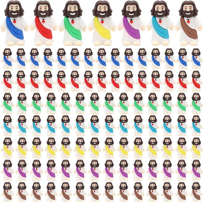 100 Pcs Baby Jesus Figures Mini Jesus in Bulk Original Design Tiny Miniature
