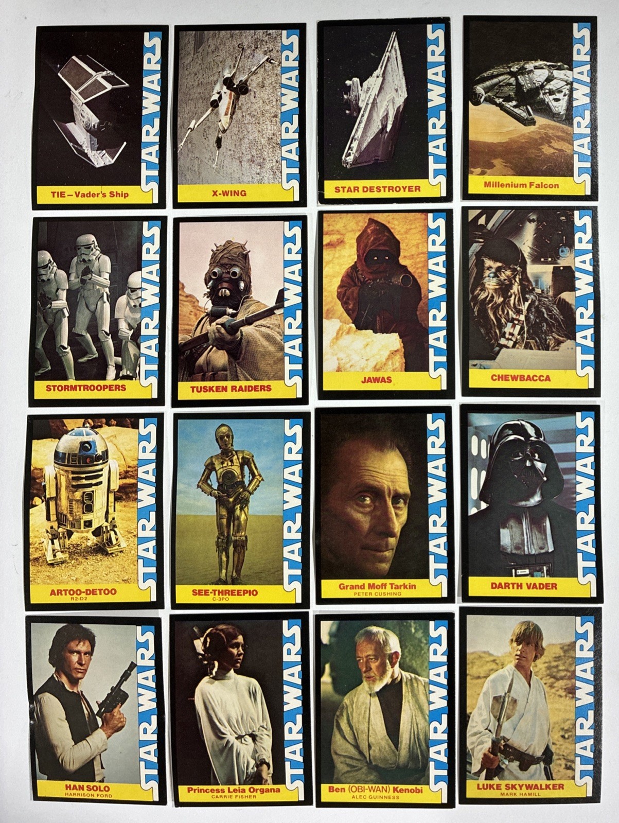 Star Wars Wonder Bread Full Set 1-16 Complete VG-EX Wonder Bread 1977