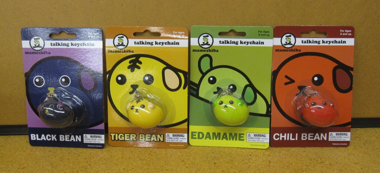 Mameshiba Talking Keychain Set of 4 – New in Package