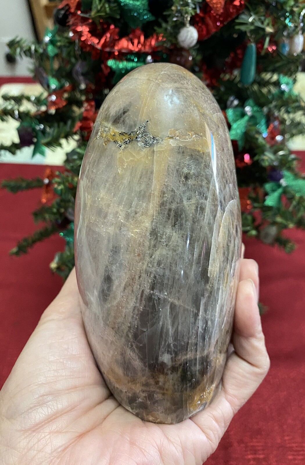 Black Moonstone FreeForm From Madagascar 2.76lbs Over 5in