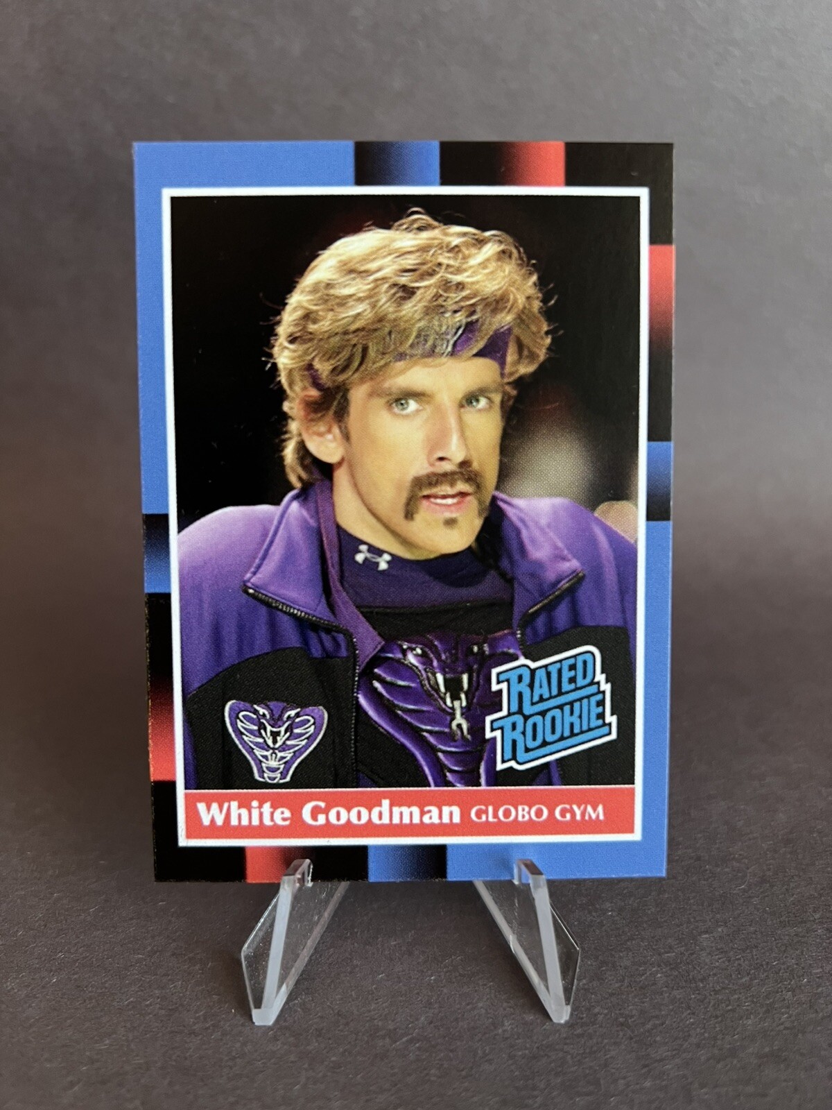 White Goodman Custom Baseball Card – Donruss Rated Rookie Style – Dodgeball