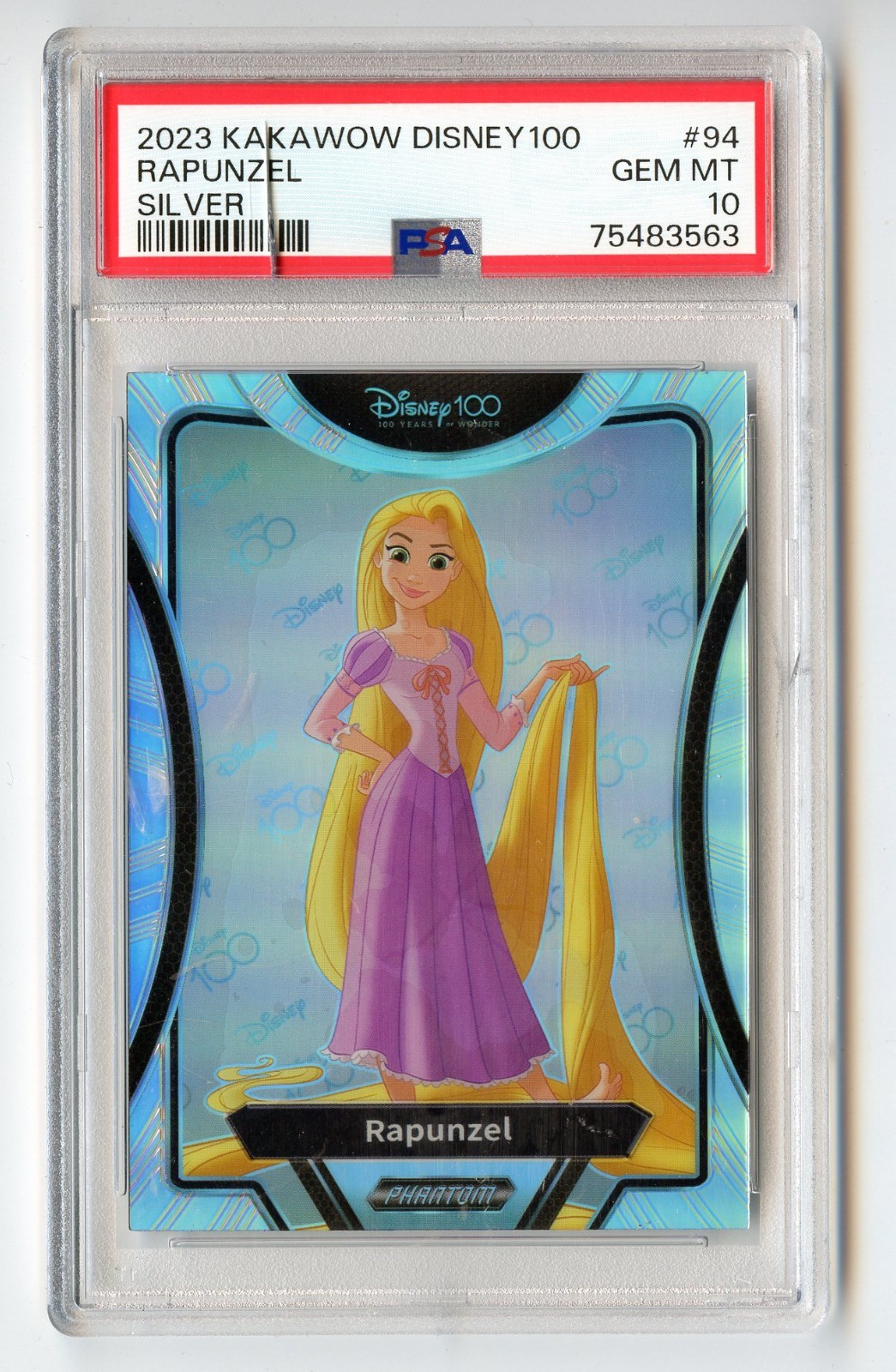 H824 RAPUNZEL 2023 KAKAWOW DISNEY 100 SILVER REFRACTOR PSA 10 #93 PRINCESS SP