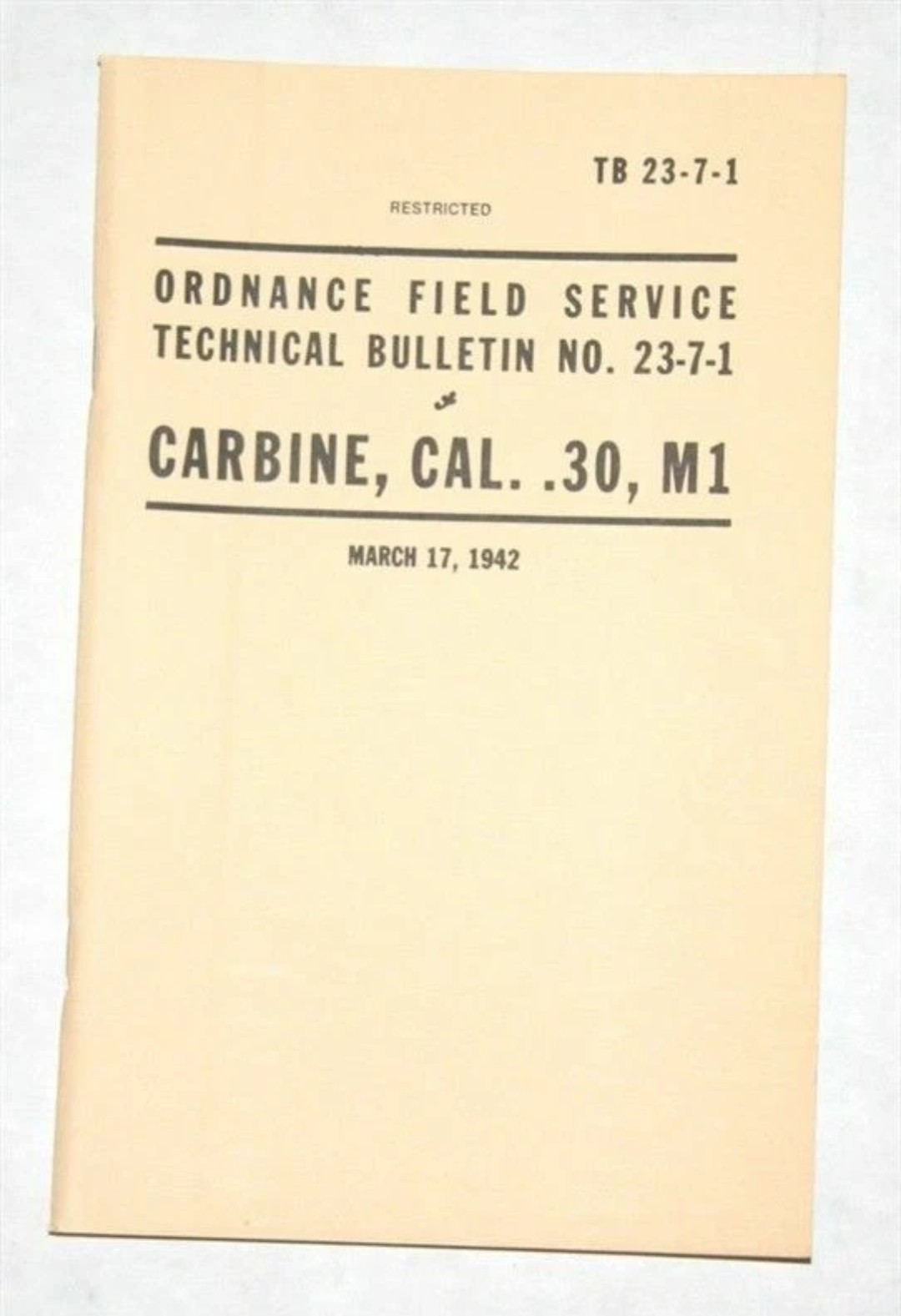 M1 Carbine Manual TB 23-7-1