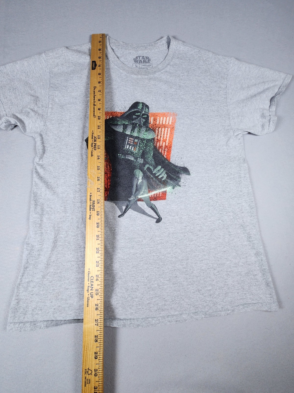 Star Wars Darth Vader Graphic T-Shirt Gray Size L Sci-Fi & Horror Franchise