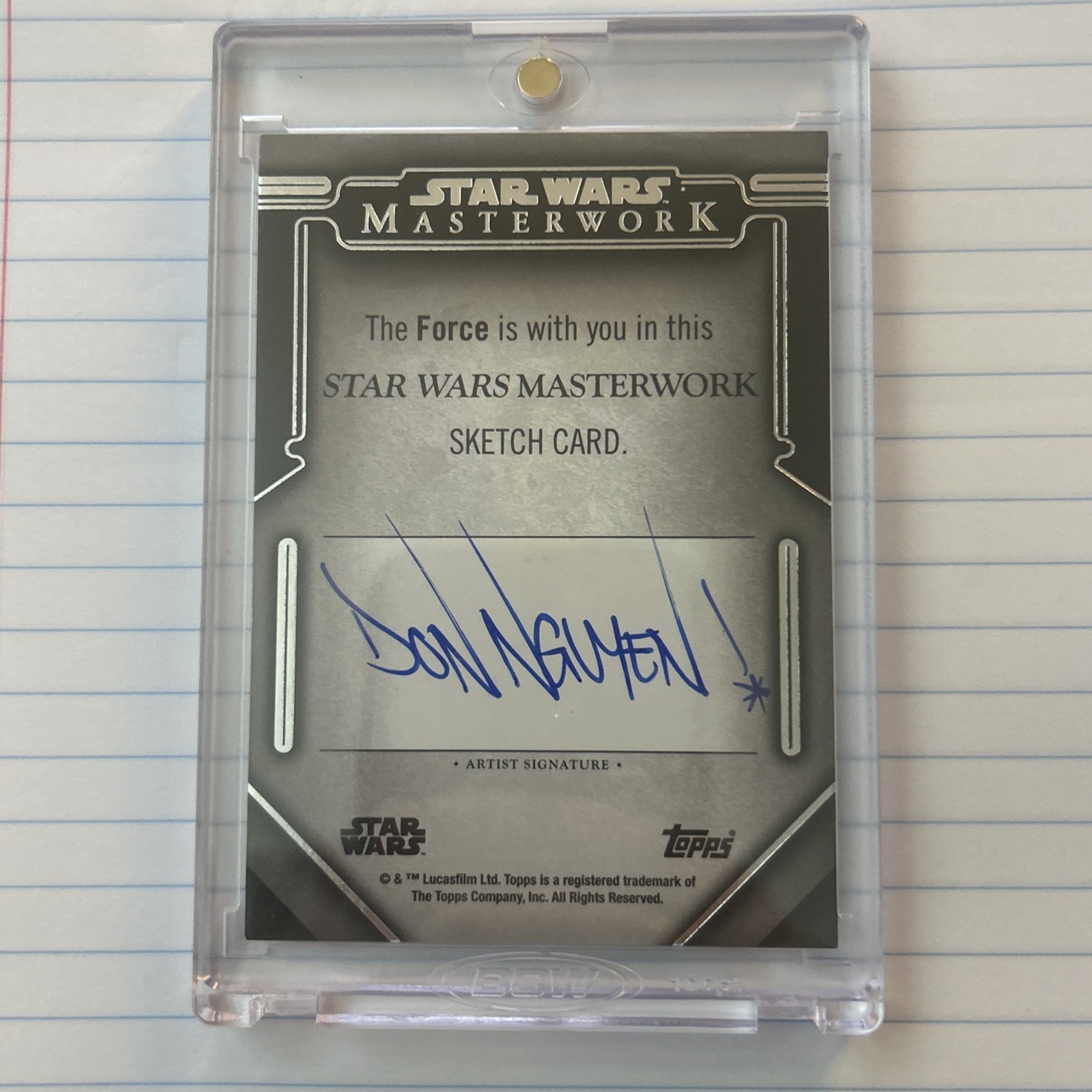 2025 Topps Star Wars Masterwork – Lando Calrissian Sketch By Don Nguyen 1/1