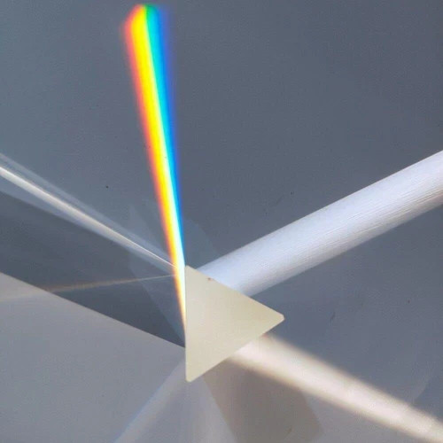Optical Triangular Prism Crystal Glass Science Light Spectrum Physics Teaching