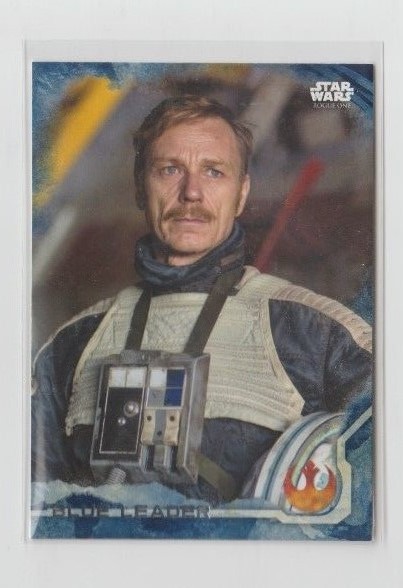 Star Wars Rogue One Trading Card Blue Parallel Character Card #9 Blue Leader