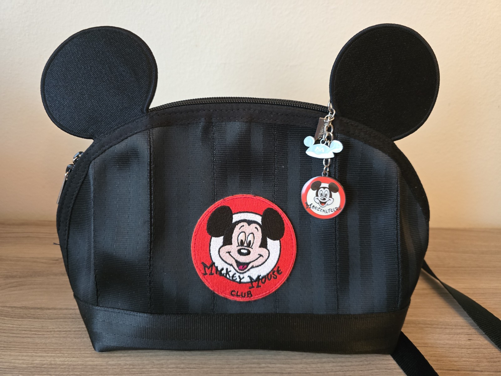 Harvey’s Disney 100 Mickey Mouse Club Ears Belle Seatbelt Crossbody Bag EUC