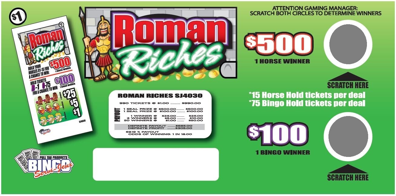 NEW pull tickets ROMAN RICHES – Seal Card Tabs