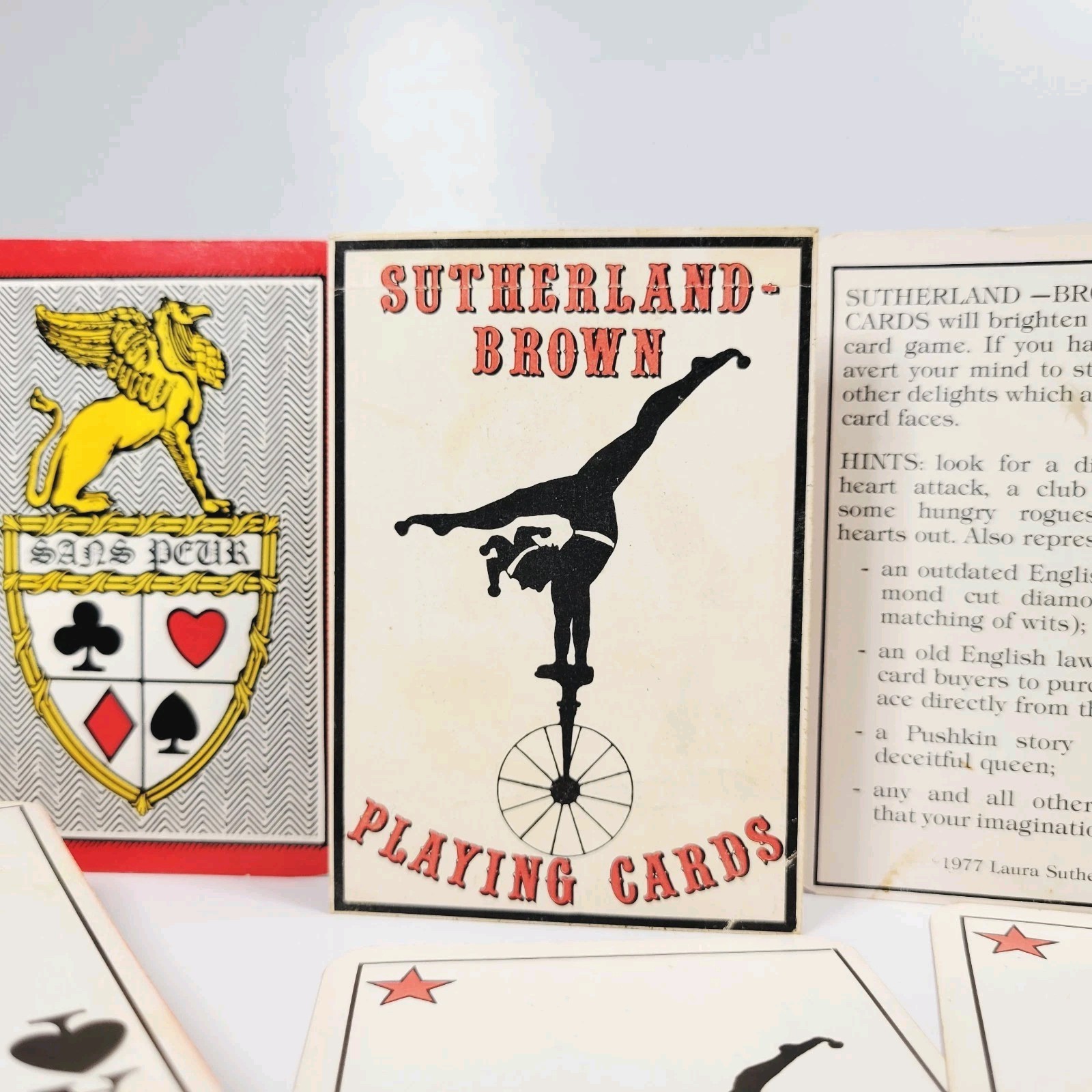 Rare 1977 Sutherland-Brown Transformation Playing Cards COMPLETE 1st Edition