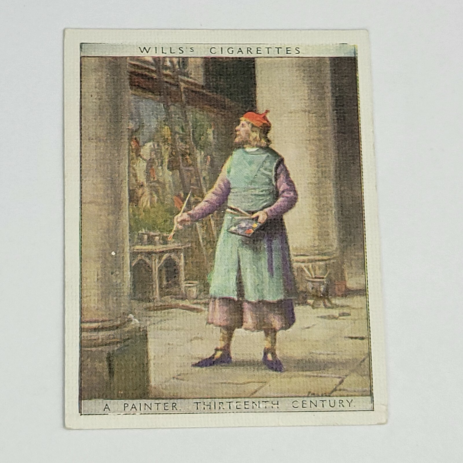 1929 Wills Cigarettes English Period Costumes #4 A PAINTER, THIRTEENTH CENTURY