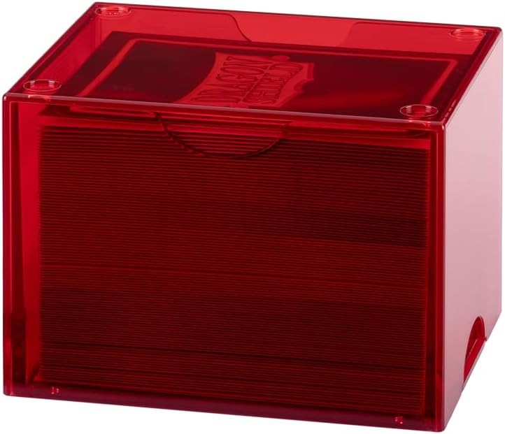 Dragon Shield Strongbox Deck Box Clear Red, Holds 100+ Double Sleeved Cards, Acr