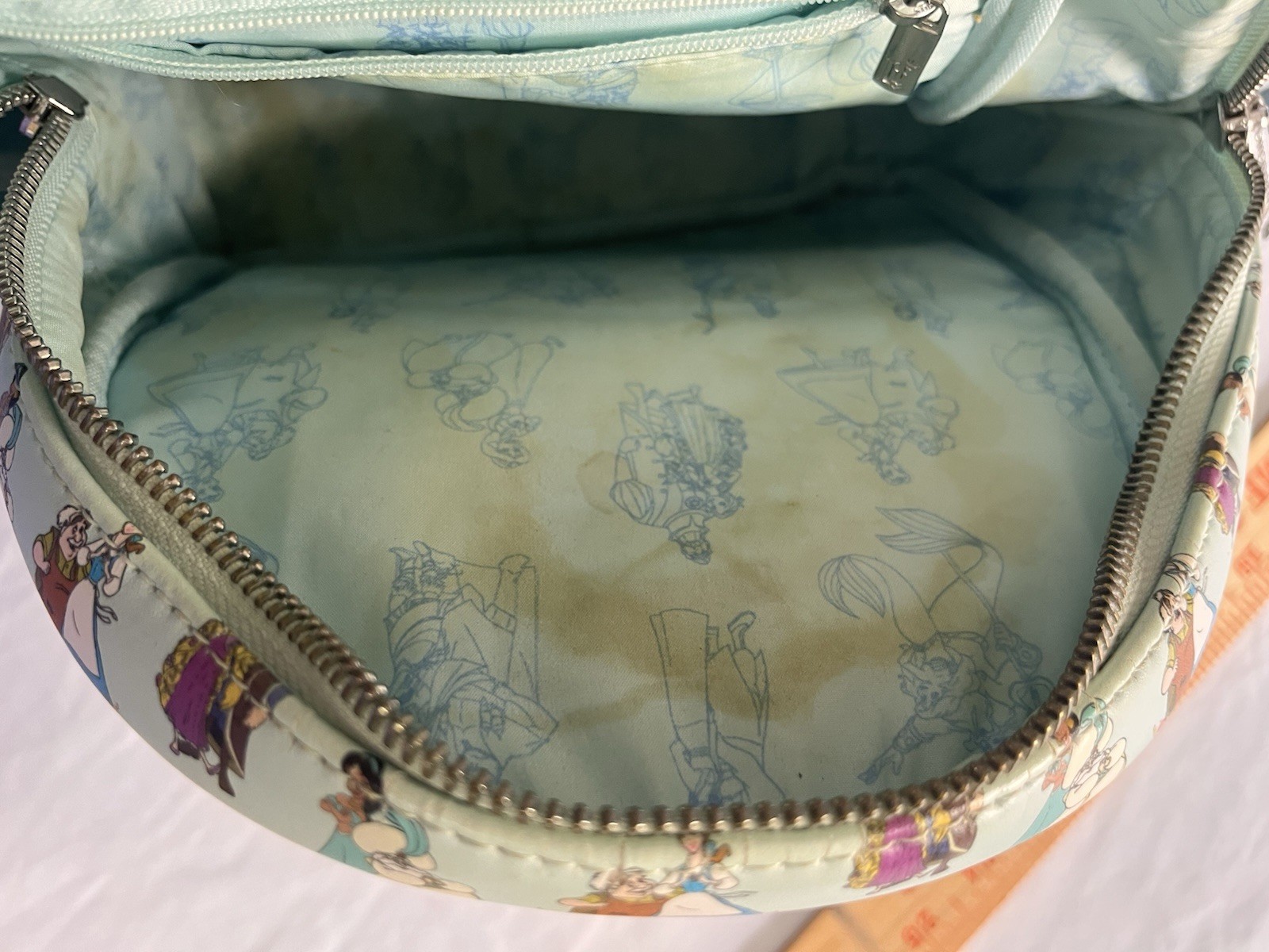 Loungefly Disney Princess Mini Backpack Light Blue Multicolor Handbag