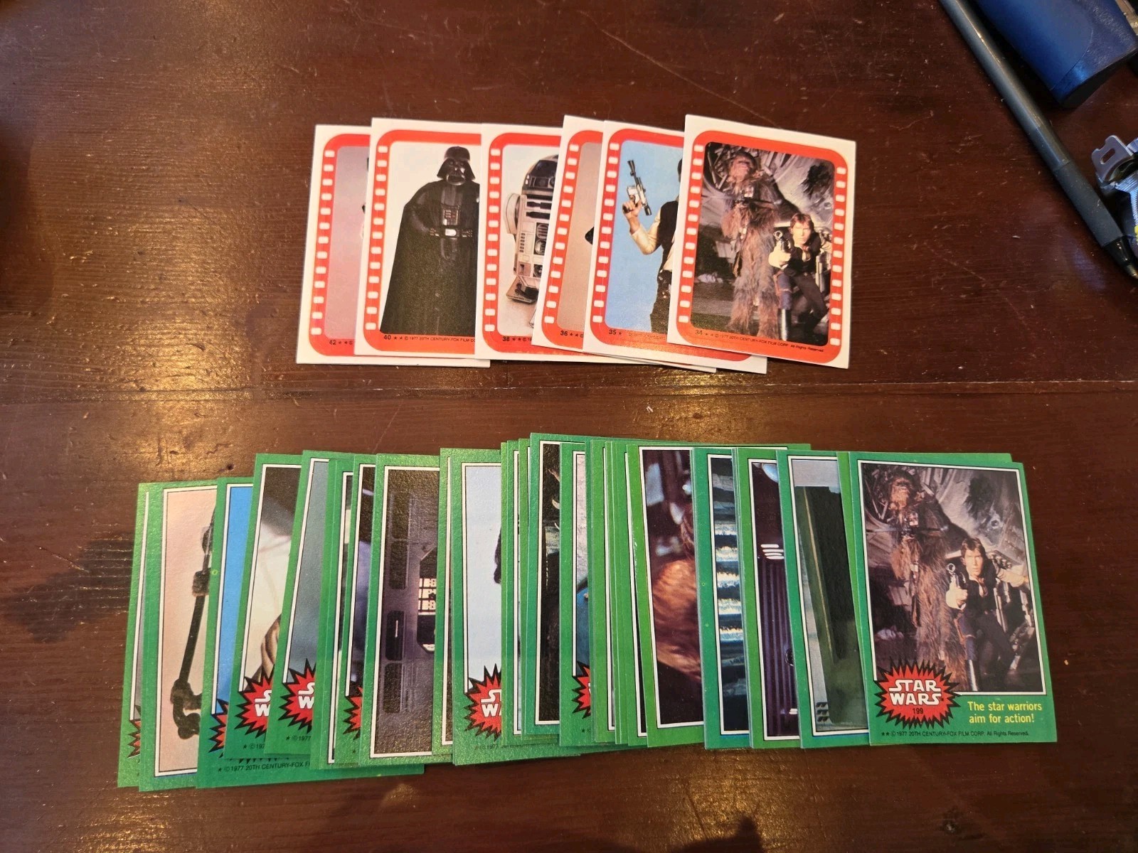 Vintage 1977 Topps Star Wars Series 4 Green Complete Set W/ Stickers High Grade