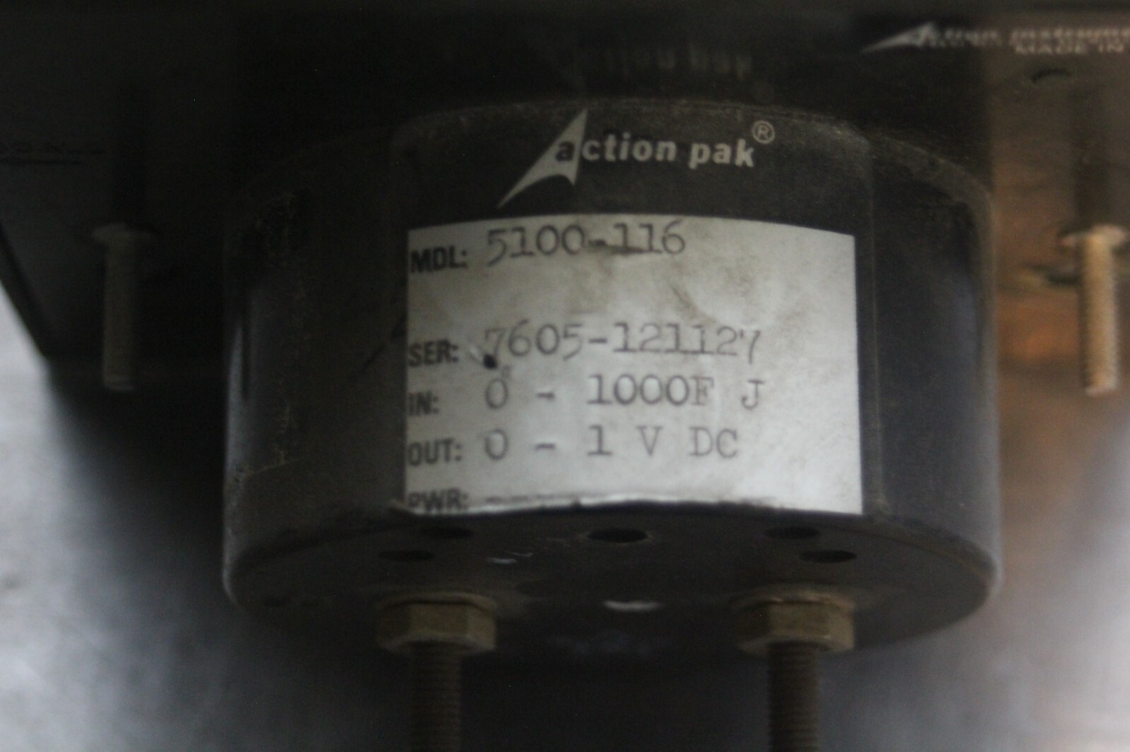 API Instruments Analog Meter 0/1000F 0/500C Type J AP5120-5H