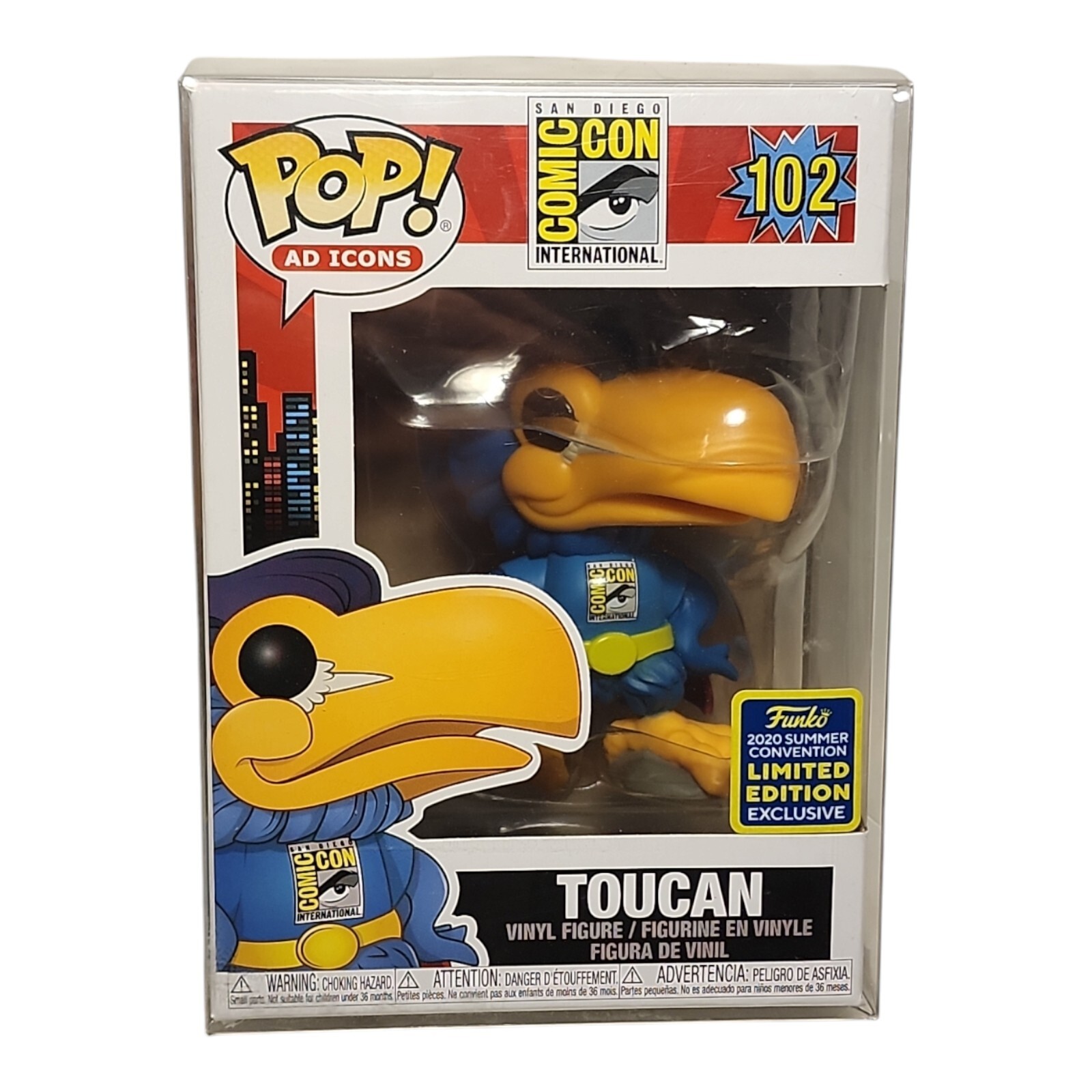 Funko Pop! Ad Icon #102 Toucan with Cape San Diego Comic Con With Protector 2020