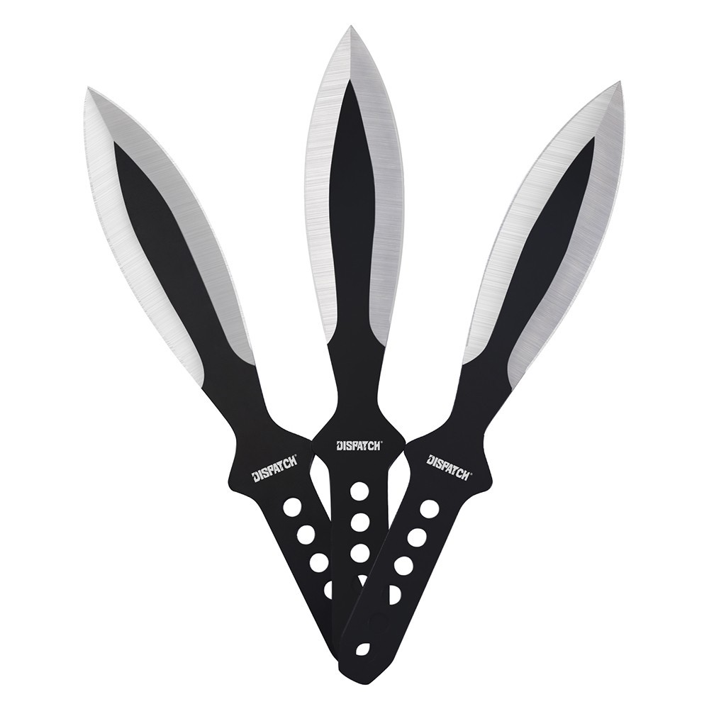 3 PC 9″ Professional Kunai Sharp Stainless Steel Throwing Knife Set With Sheath