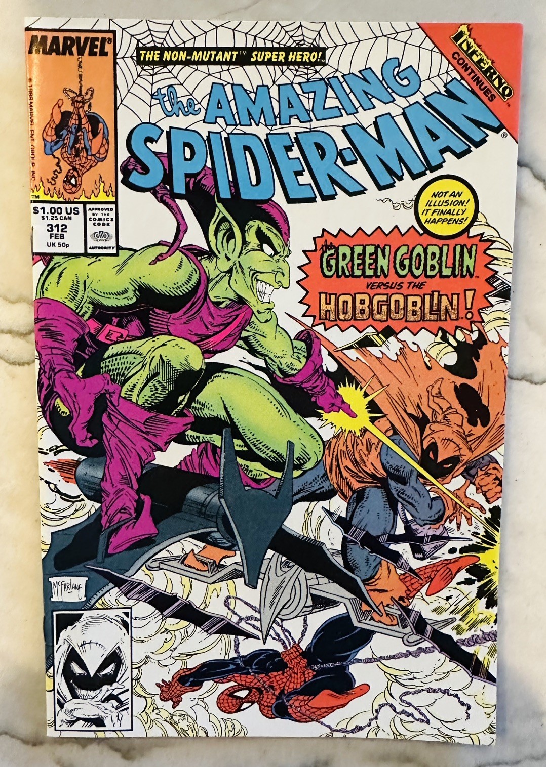 The Amazing Spider-Man #312 1989 Todd McFarlane Green Goblin Hobgoblin Near Mint