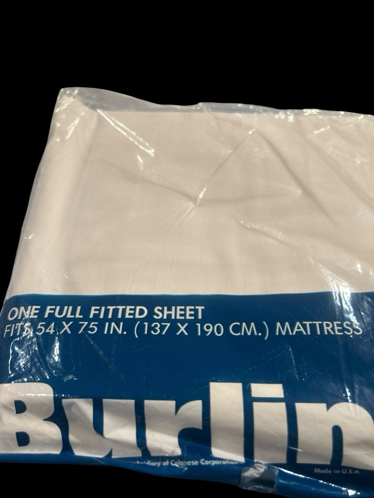 Burlington White Solid Full Fitted Sheet NEW But Opened