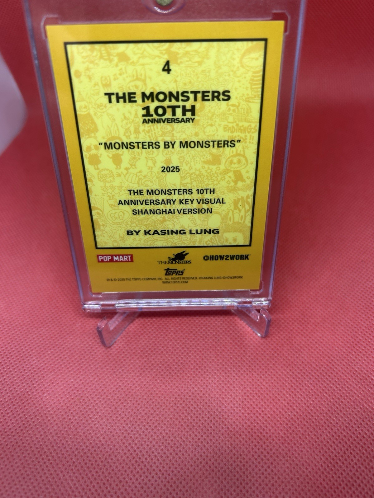 Topps Chrome Labubu The Monsters Refractor 4 Facsimile Auto Kasing Lung