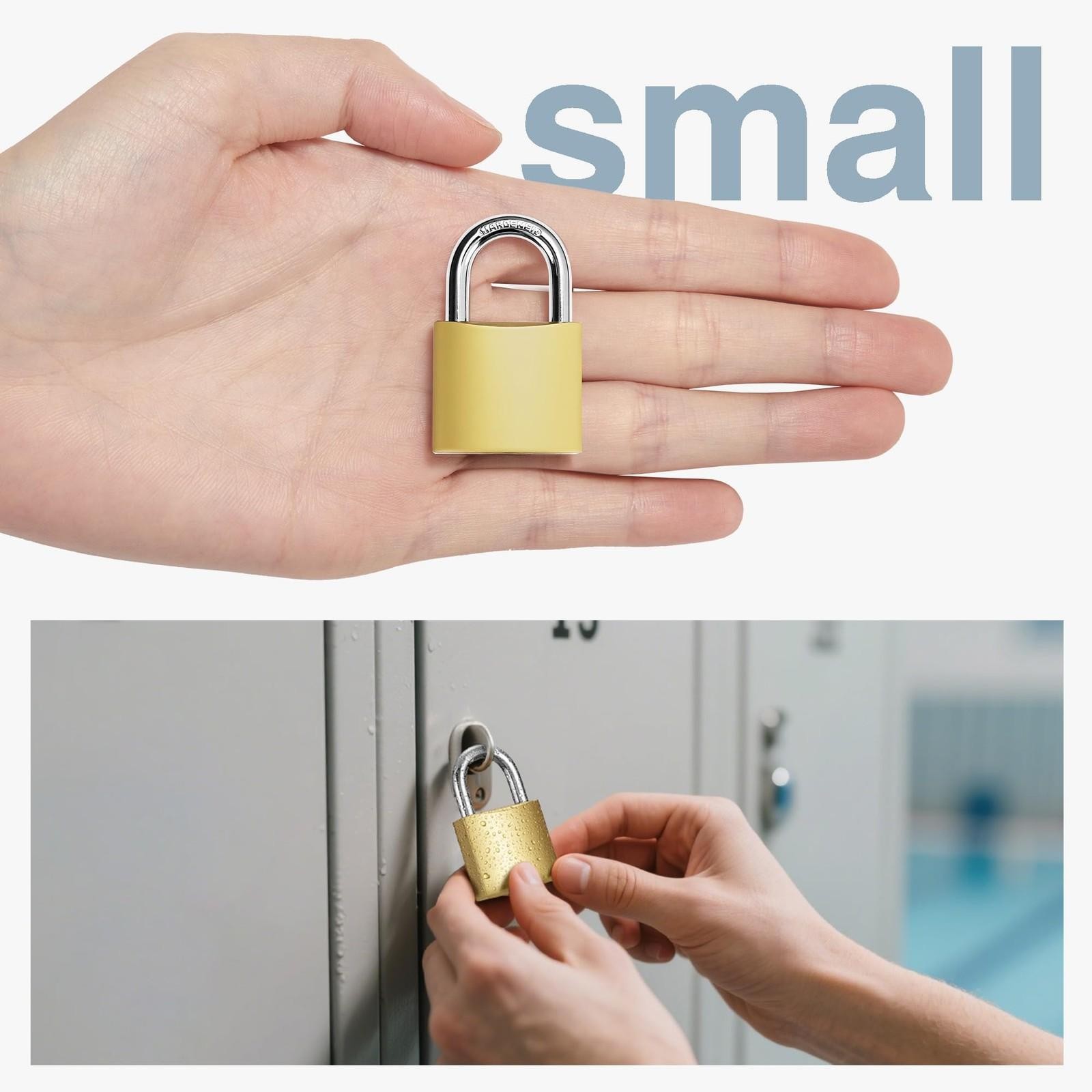2 Pack Keyed Padlocks Waterproof Small Lock, 33mm Locker Lock with Keys for B…