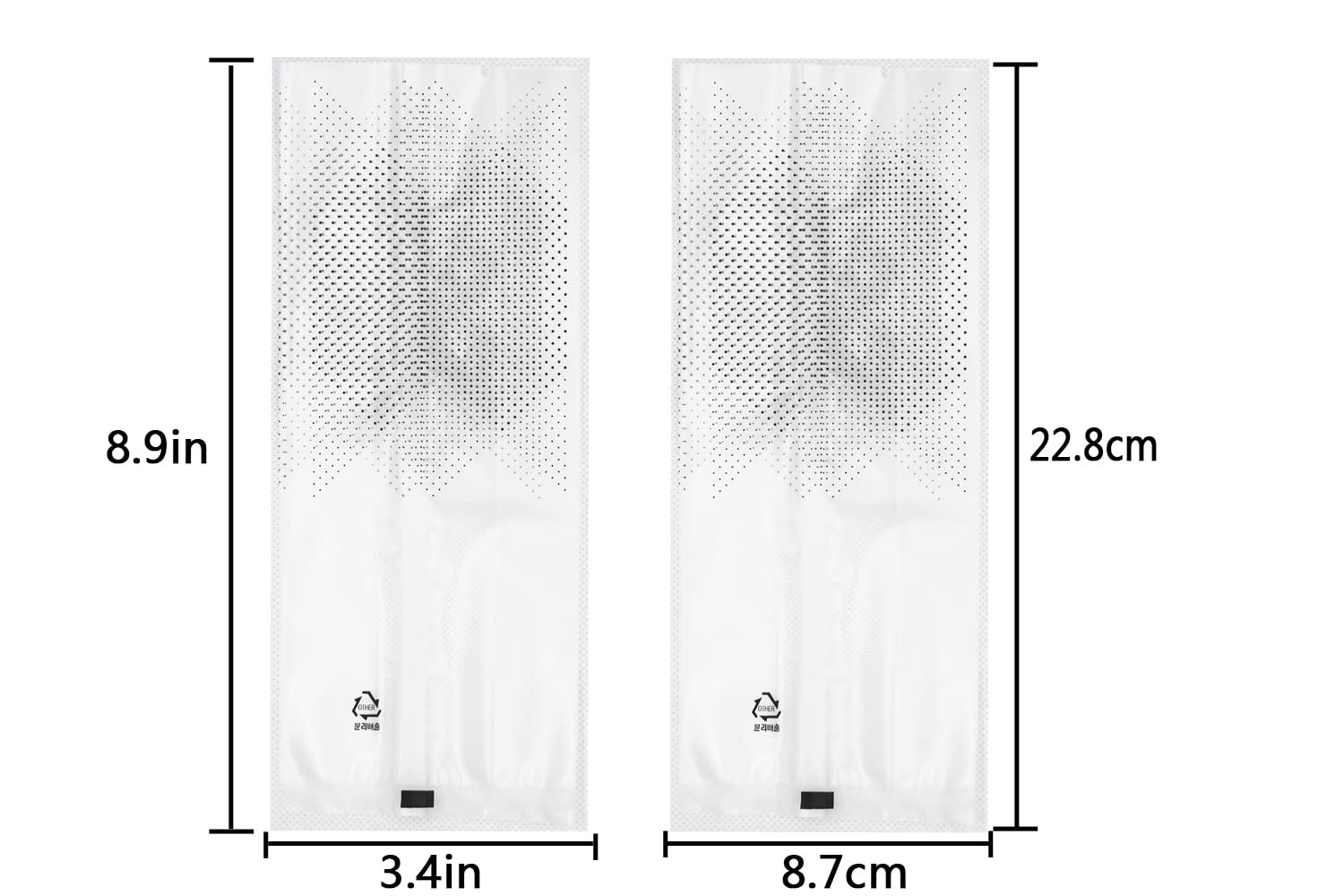 SAILING-GO 100 pcs./Pack Translucent Plastic Bags for Small, Black
