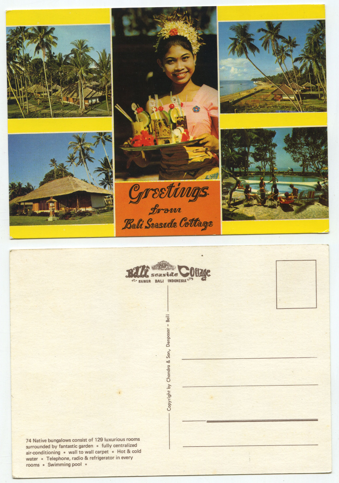 16438 – Bali Seaside Cottage – Indonesia – Old Postcard