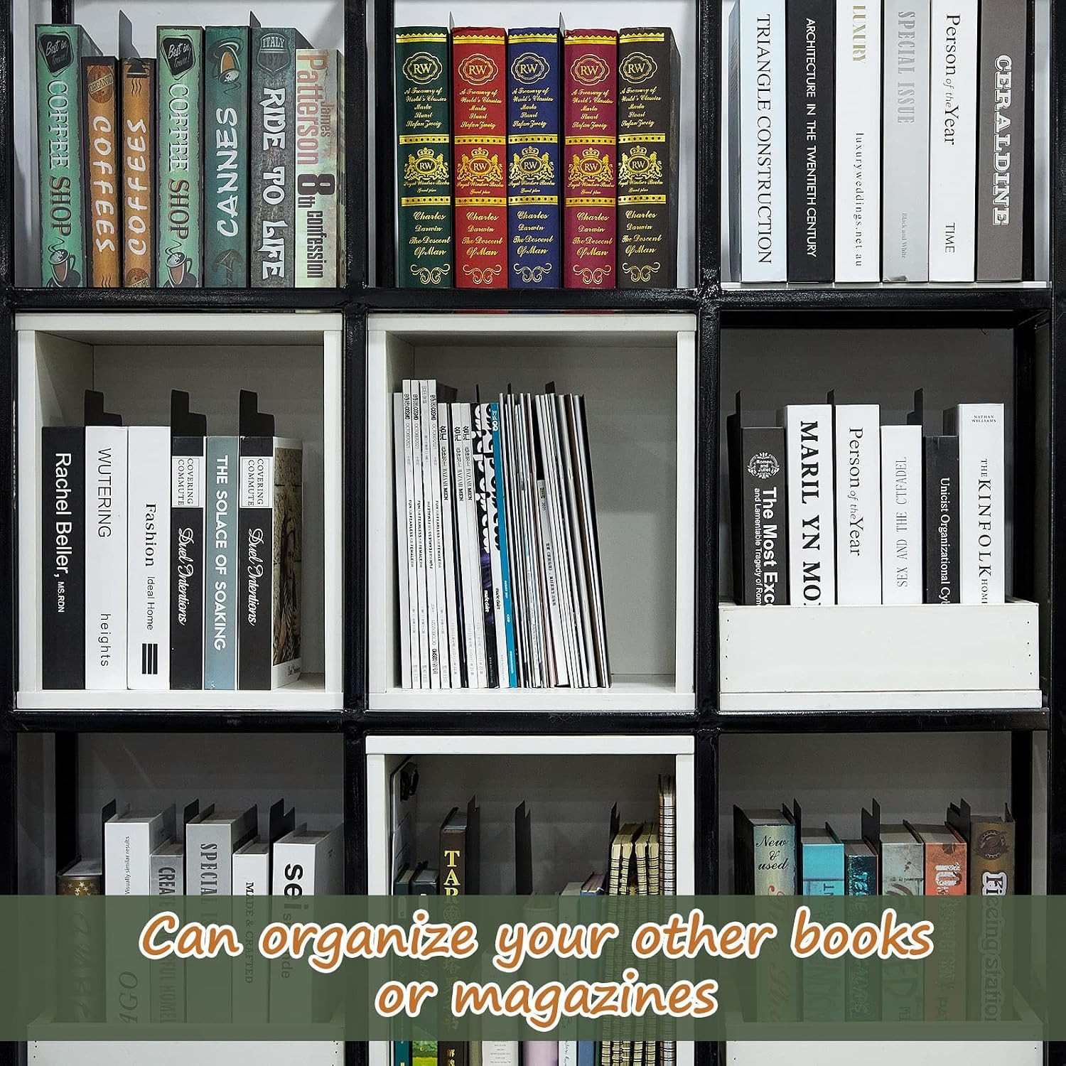 Lewtemi 70 Sheets Comic Book Dividers Tall Boards Dividers Black Comic Box Separ