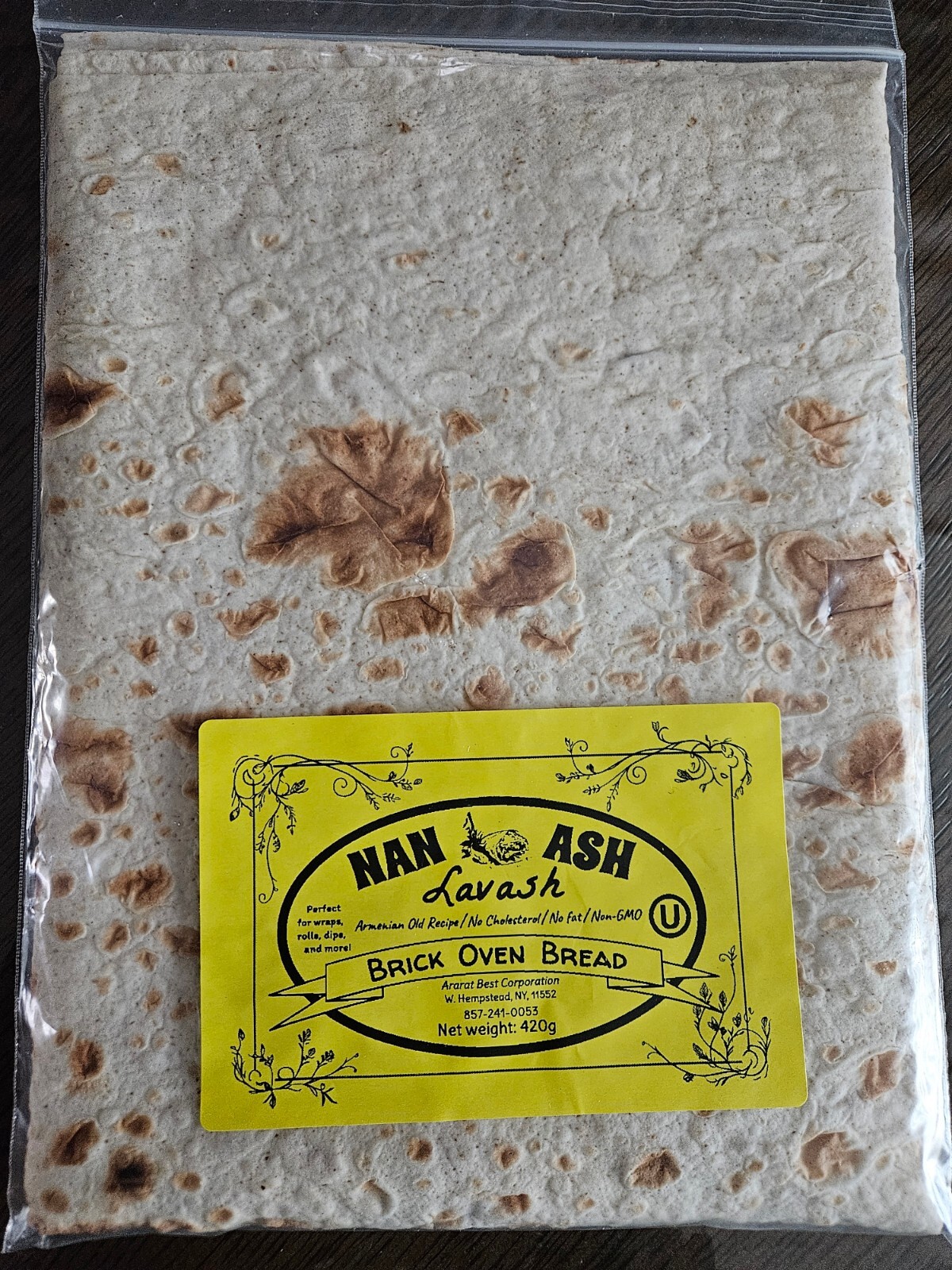 Armenian Lavash bread, kosher certified, 420g, Pack of 4, 3 pieces on each.