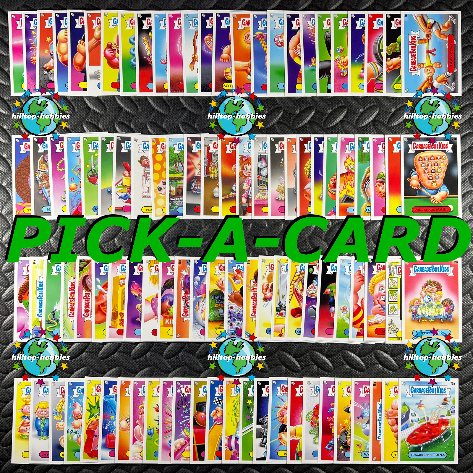 2024 SERIES 1 GARBAGE PAIL KIDS AT PLAY PICK-A-CARD GREEN PARALLEL 1a-100b GPK